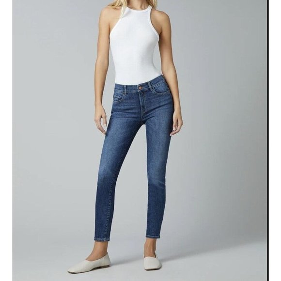 DL1961 Florence Skinny Mid Rise Instasculpt Ankle Denim Jeans ( 25 ) - Picture 1 of 4